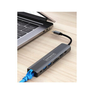 HUB USB-C Przejściówka ADAPTER 8w1 HDMI 2.0 4K 60 Hz Gigabit Ethernet 1000 Mbps Zenwire HUB81