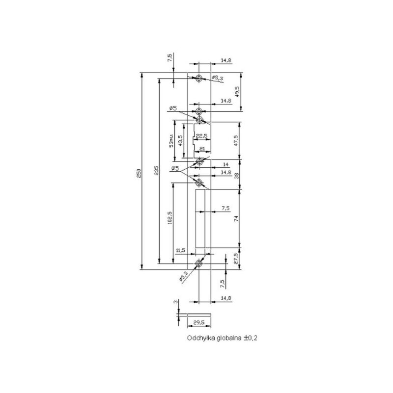 SZYLD ELEKTRA SUROWY DO KASET UNIWERSALNYCH.
