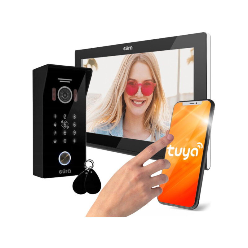 WIDEODOMOFON EURA VDP-99C5 czarny, WiFi, RFID, TUYA