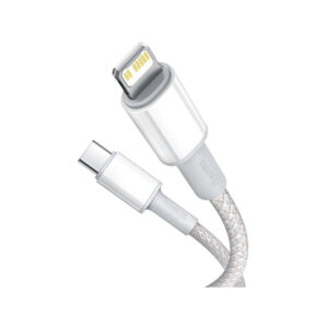 KABEL USB-C / Lightning iPhone Baseus Cafule CATLGD-02 1m 20W PD Quick Charging BIAŁY W OPLOCIE