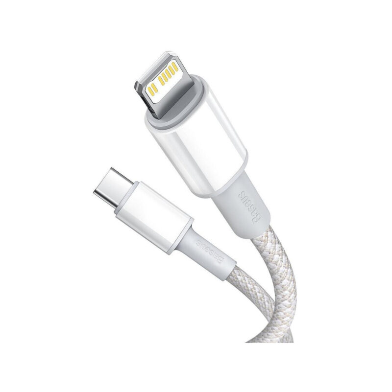 KABEL USB-C / Lightning iPhone Baseus Cafule CATLGD-02 1m 20W PD Quick Charging BIAŁY W OPLOCIE