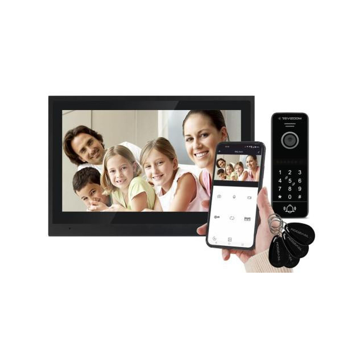 Wideodomofon REVIZOOM RM-T402HD BLACK/RC-411HD-CK