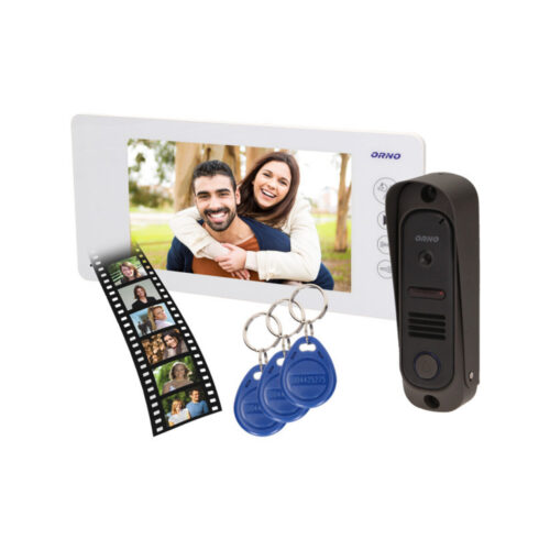 Wideodomofon OR-VID-JS-1053/W Pamięć + Breloki ARCUS RFID 7" ORNO biały