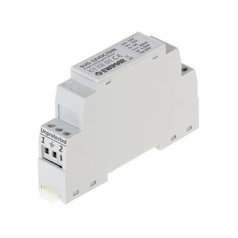Ogranicznik przepięć 12V DC na szynę DIN EWIMAR SUG-12VDC/DIN