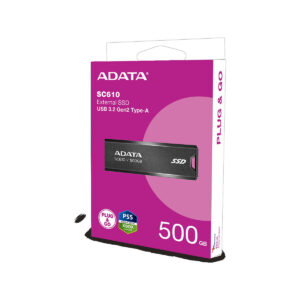 Dysk zewnętrzny SSD Adata SC610 500GB USB3.2A czarny