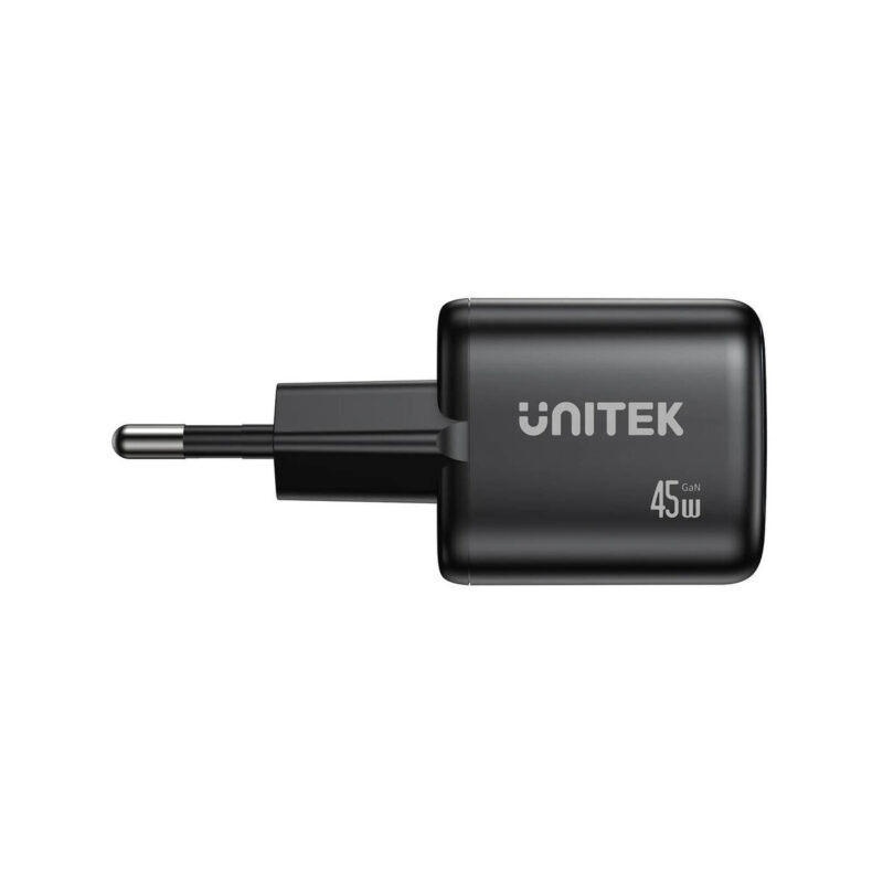 Ładowarka sieciowa Unitek GaN 45W, 2xUSB-C, PD 3.0, QC, czarna