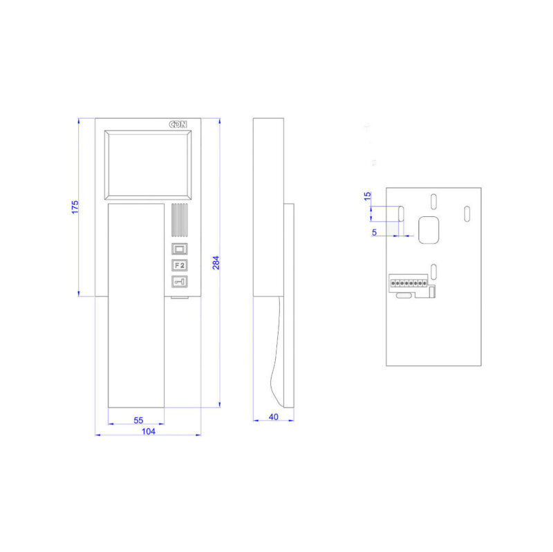 ACO INS-MPR 4” Monitor INSPIRO - kolorowy cyfrowy 4” do systemów videodomofonowych