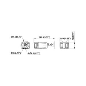 Kamera IP Hikvision DS-2CD2T83G2P-LISU/SL(180°)(O-STD)