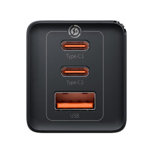 Ładowarka sieciowa Baseus GaN 5 Pro CCGP120201 65W 1x USB-A 2x USB-C PD 3.0 QC 4.0 + kabel USB-C