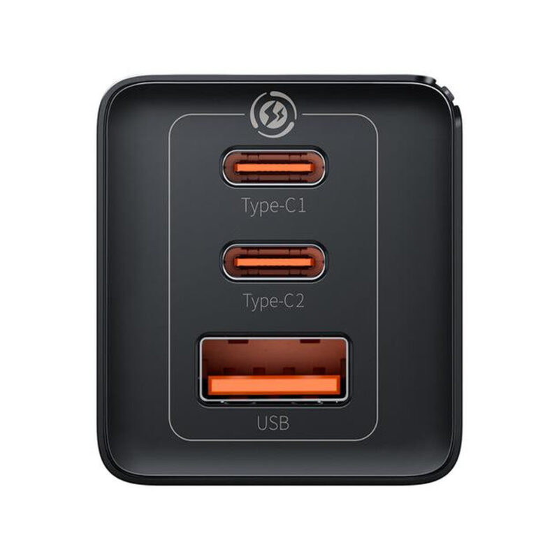 Ładowarka sieciowa Baseus GaN 5 Pro CCGP120201 65W 1x USB-A 2x USB-C PD 3.0 QC 4.0 + kabel USB-C