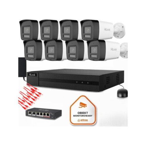 Zestaw do monitoringu Hilook 6 kamery IP IPCAM-B8-30DL/A
