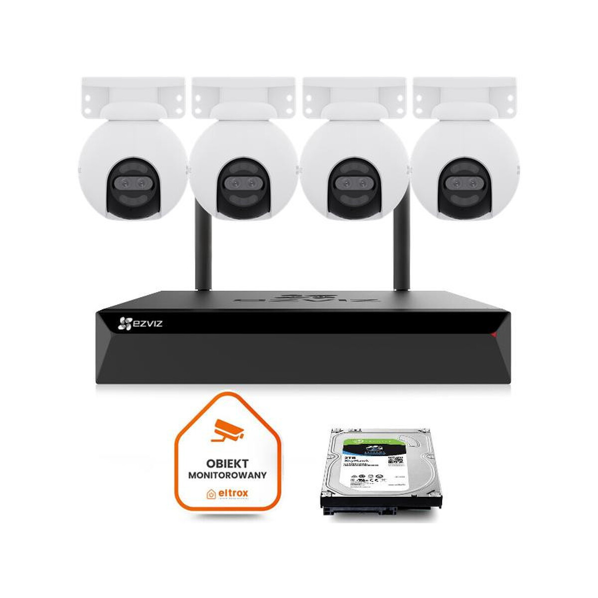 Zestaw do monitoringu Wi-Fi EZVIZ 4x H80x Dual 4K 8MP+2MP 4mm