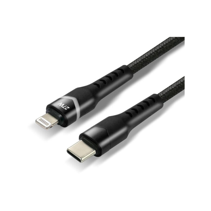 KABEL USB-C / Lightning Apple iPhone LED RGB everActive CBB-1CIR 100cm PD 27W