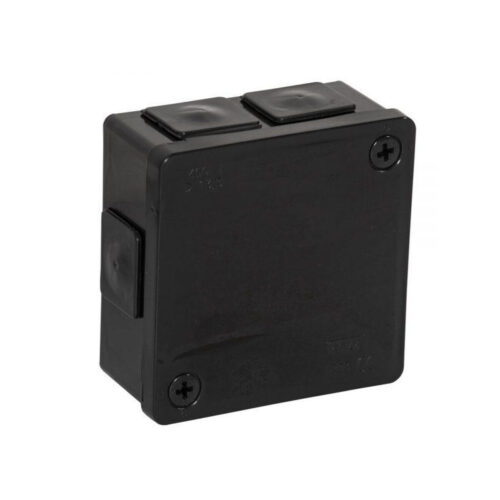 Puszka natynkowa z zaciskami 6 wlotów VIPLAST VP-22 CZARNA IP55 86x86x40mm 022-55