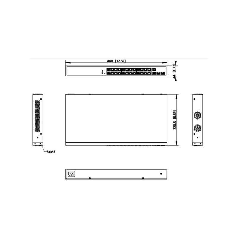 Switch Hikvision DS-3E1528HP-SI-24P2T2F