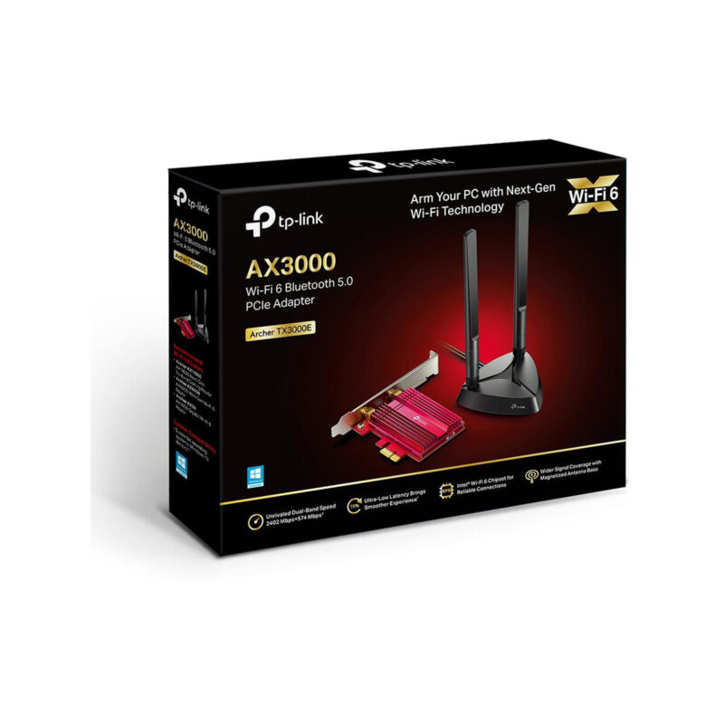 KARTA SIECIOWA TP-LINK Archer TX3000E PCIe, Wi-Fi 6, Bluetooth 5.0
