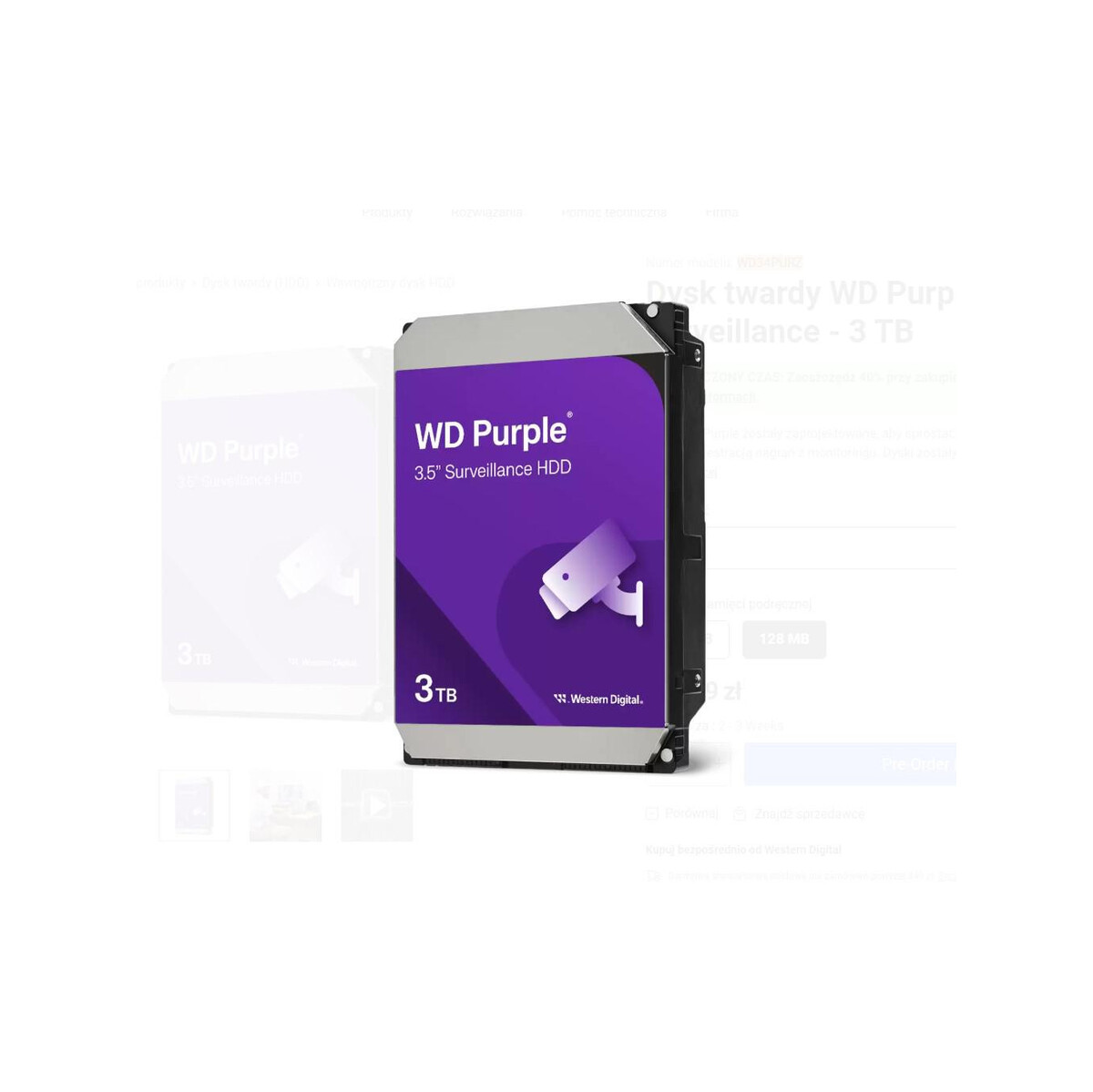 DYSK WD PURPLE 3TB WD34PURZ