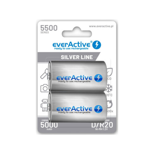Akumulatorki D / R20 Ni-MH everActive 5500mAh Silver Line (box 2 szt.)