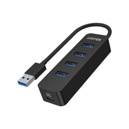 Hub USB Unitek H1117A, 4 porty, USB-C, USB 3.1, aktywny, 10W