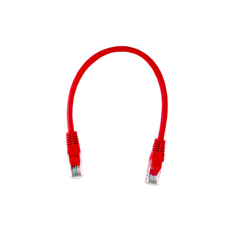PATCHCORD U/UTP KAT.5E 0,25m CZERWONY