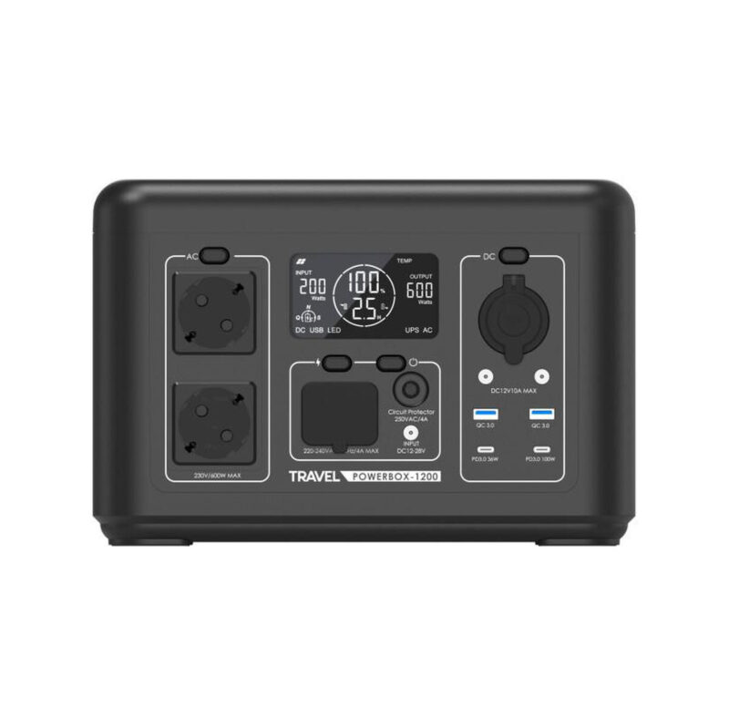 Przenośna stacja zasilania Volt Polska TRAVEL POWERBOX 1200 (600W) 512Wh