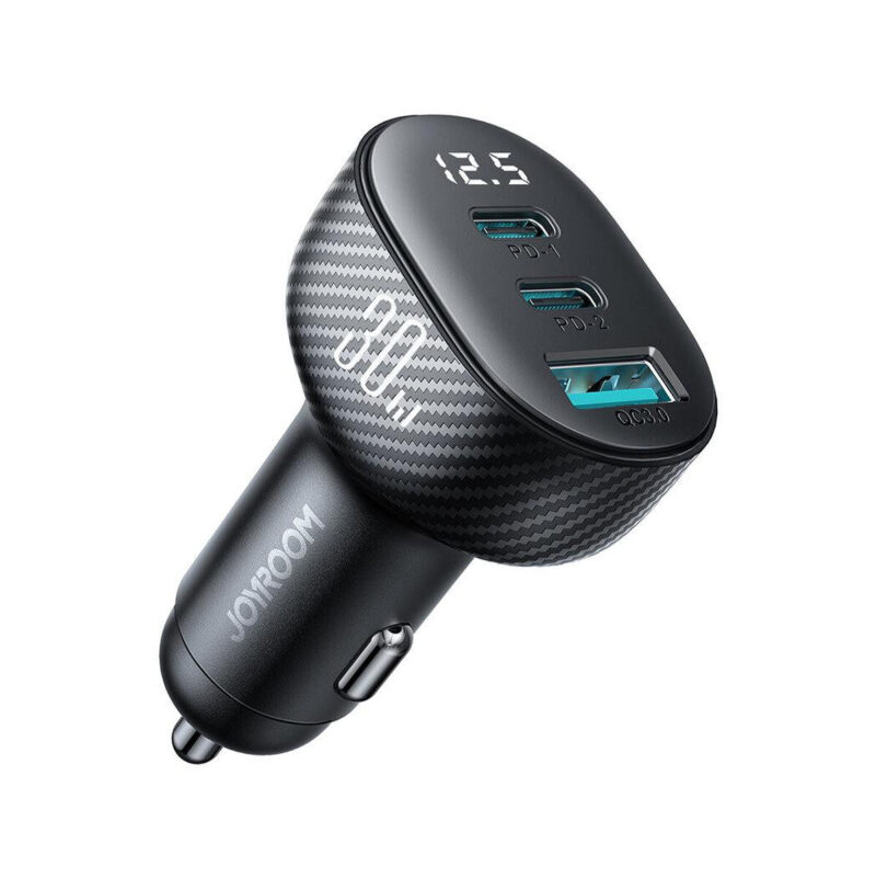Ładowarka samochodowa Joyroom JR-CCD04 30W 4A 2x USB-C 1x USB-A PD QC 3.0