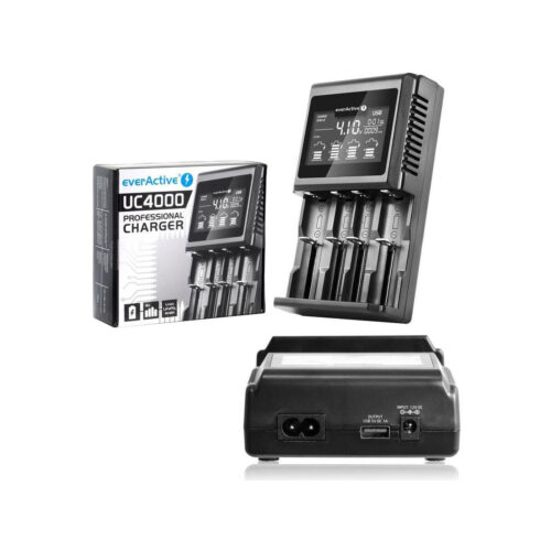 Ładowarka do akumulatorków cylindrycznych Li-ion oraz Ni-MH everActive UC-4000