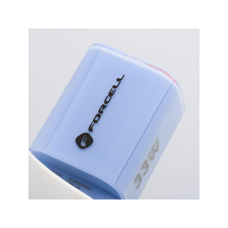 5f4f10a395ccf9343eac101b7f66163d_original ŁADOWARKA SIECIOWA Forcell F-Energy GaN III VT-41 33 W 1x USB-C 1x USB-A PD 3.0 QC 4.0 NIEBIESKA