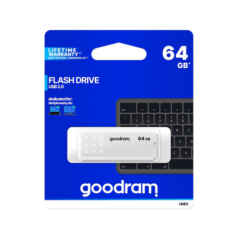 Pendrive Goodram UME2 64GB USB 2.0 Biały
