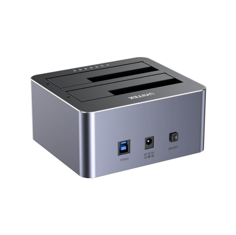 Y-3026GY01-EU Unitek Stacja klonująca dyski 2 x SATA 2,5"/3,5" USB 5Gbps