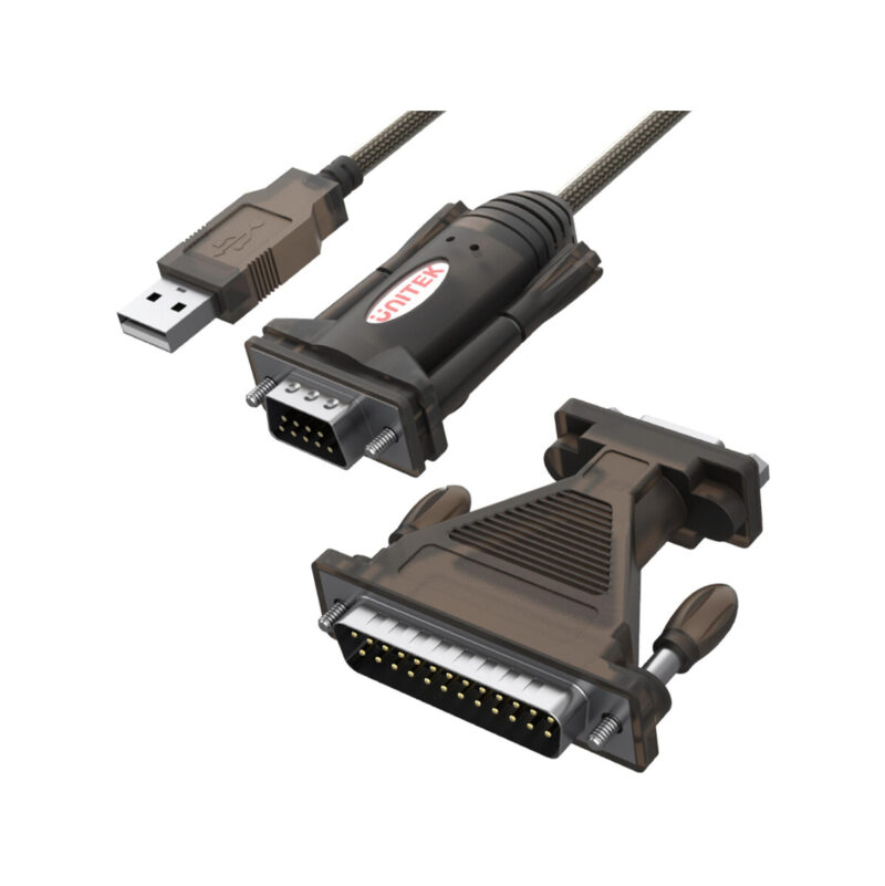 Unitek Y-105A konw. USB 1xRS-232 z adap.DB9F/DB25M