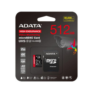 Adata Karta microSD High Endurance 512GB UHS1 U3 V30 A2 100/85MB/s + Adapter