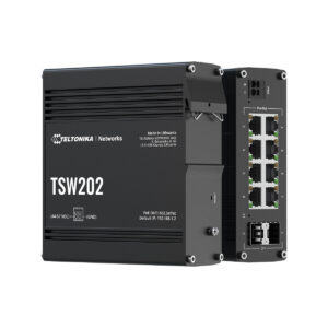 Teltonika TSW202 switch przemysłowy zarządzalny 8xFE 2xSFP PoE+ (TSW202000000) DIN
