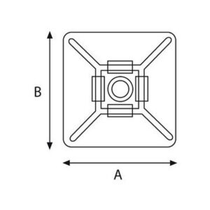 UCHWYT MOCUJĄCY SAMOPRZYLEPNY HW-4ACB CZARNY (100szt.)