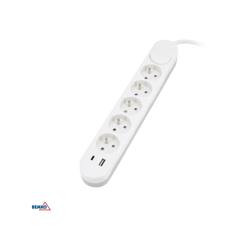 Przedłużacz NB 5X 2P+Z+WYl. 1.5MM X 3.0M