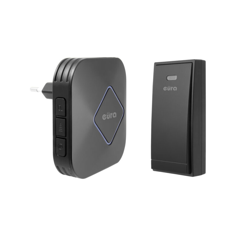 DZWONEK BEZPRZEWODOWY ''EURA'' WDP-83H2 ''JAZZ'' bezbateryjny CZARNY