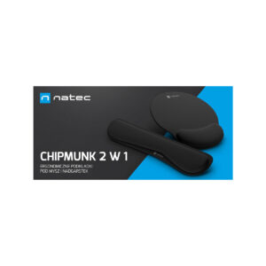 Podkładka pod mysz i nadgarstek Natec Chipmunk 2w1 zestaw ergonomiczny czarny