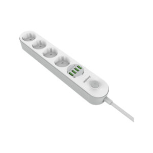 LISTWA ZASILAJĄCA Z WYŁĄCZNIKIEM Energizer 4x SCHUKO 4x USB-A 2500W 10A KABEL 2M