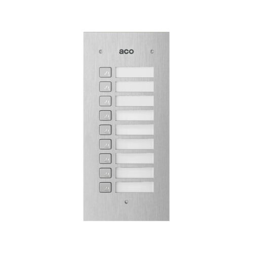 ACO COMO-MOD-9NP Podświetlany panel listy lokatorów z 9 przyciskami do FAMILIO