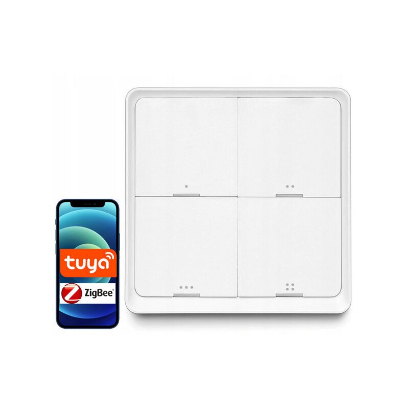 Pilot przycisk ZigBee TUYA SC04 Smart 4 kanały 12 scen