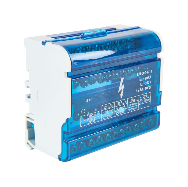 Blok rozdzielczy 4 pola 11 otworów VCX