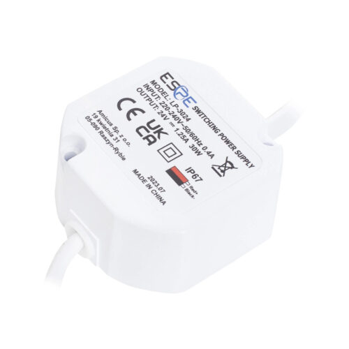 ZASILACZ IMPULSOWY DOPUSZKOWY HERMETYCZNY ESPE LP-3024 24V/30W/1.25A
