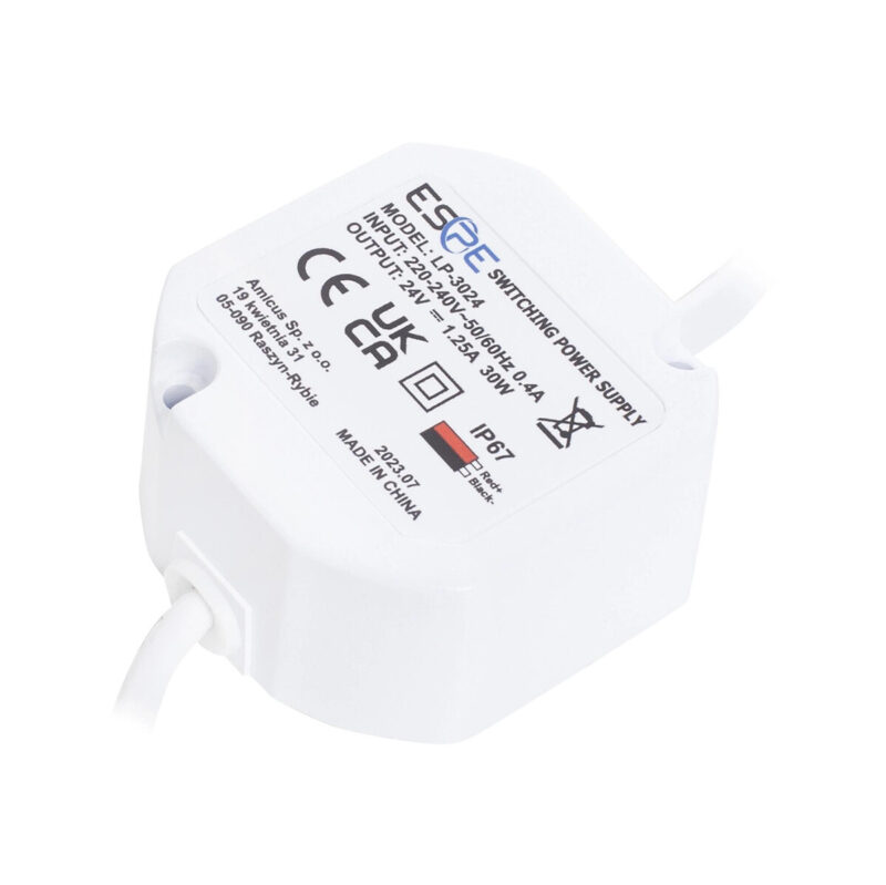 ZASILACZ IMPULSOWY DOPUSZKOWY HERMETYCZNY ESPE LP-3024 24V/30W/1.25A