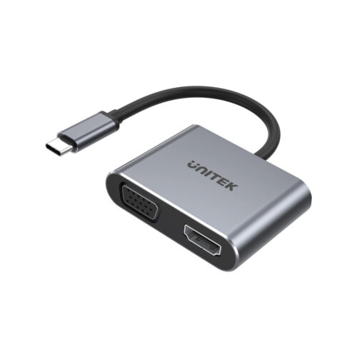 Unitek Hub USB-C HDMI VGA USB-A i PD 100W D1049A