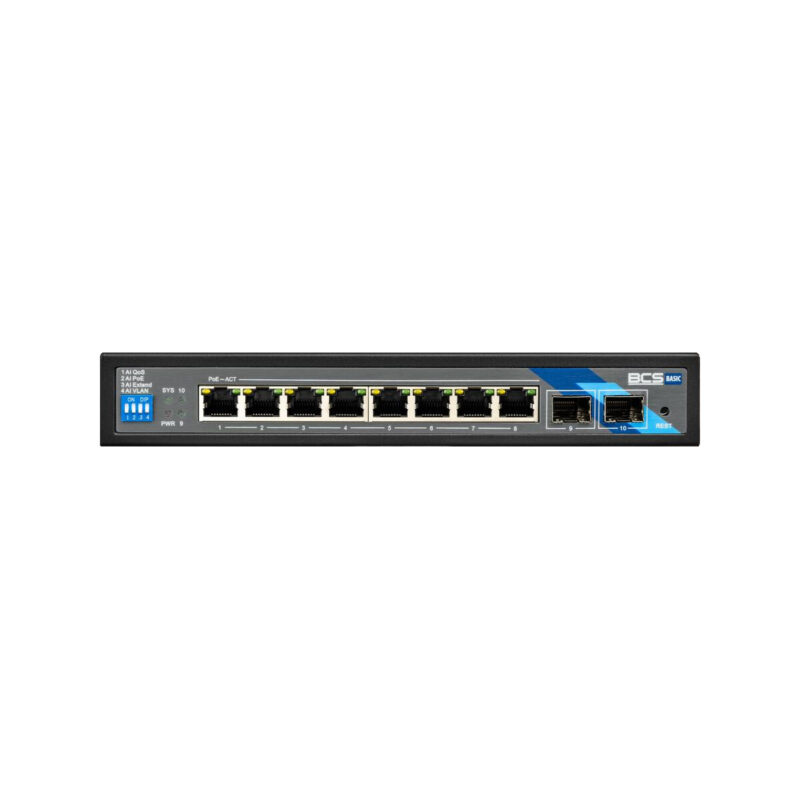 Switch PoE BCS BASIC BCS-B-SP08G-2SFP