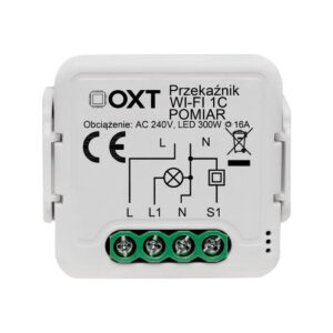 Moduł OXT przekaźnik 1 obwód pomiar 16A WIFI TUYA T220P