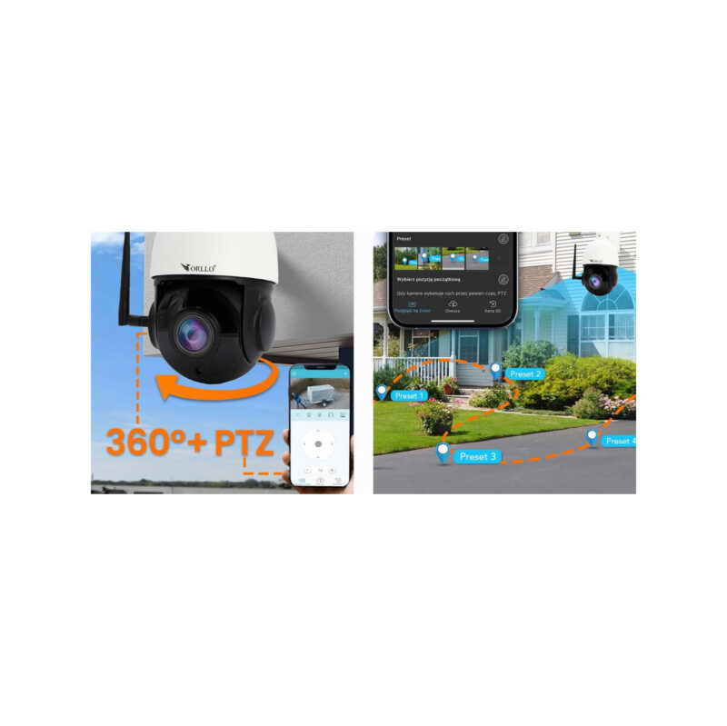 Kamera IP ORLLO Z10 WiFi POE z panelem fotowoltaicznym SM6030 PRO