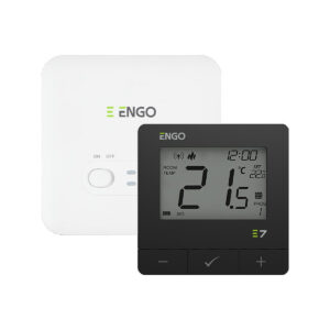 ENGO Controls E7-RFB - Programowany, bezprzewodowy regulator temperatury, czarny