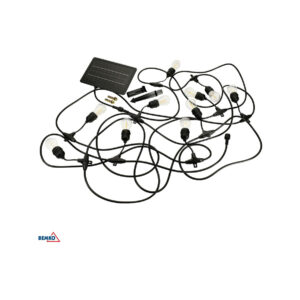 SOLARNA GIRLANDA OGRODOWA LED BRMKO SOLBEE 3W 3000K 10SZT 10M IP65 CZARNA C83-SOB-003BL-3K