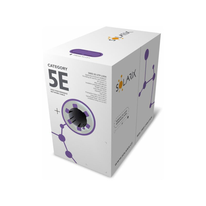 KABEL SKRĘTKA SOLARIX CAT.5E UTP LSOH Dca SXKD-5E-UTP-LSOH box 305m